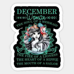 December Woman Sticker